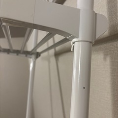 【ランドリーラック】HEIANSHINDO　突っ張り伸縮ランドリーラック　ホワイト　L-6の画像