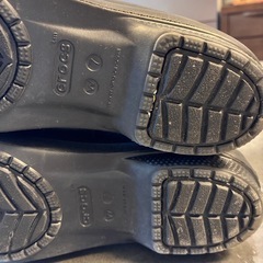 クロックス　軽量　レイン　シューズ　ブーツ　23cm W7 黒　長靴の画像