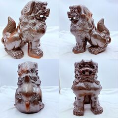 【❗️✨お家の守神に✨❗️】重厚感◎　シーサー3体まとめセット／お庭・玄関・店頭用にの画像