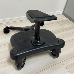  Rozally 【保育士が監修】 ベビーカーステップ バギー サドル付き 座れる ふたり乗り 二人乗りボード ブラックの画像