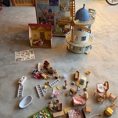 シルバニアファミリー　フィールドビューミル　風車　おまけのハウス付きの画像