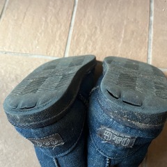 17cm 18cm 2足セット 男の子 女の子 デニム風 ブルー ムートンブーツの画像