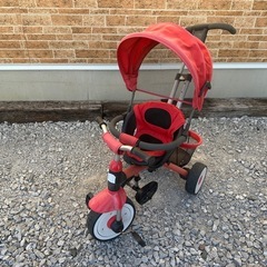 手押し棒付き三輪車の画像