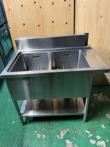 マルゼン 右側ソルイド2槽シンク1050x670x810(+150)