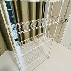 ニトリ スチールラック(STANDARD 幅85cm 4段 ホワイト)の画像