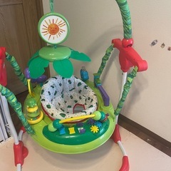 日本育児 はらぺこあおむし アクティビティジャンパー 室内遊具 ジャンプ遊び メロディ＆ライトアップ 高さ3段階調節 6ヶ月〜11kg頃対応の画像