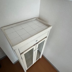 　キュリオケース(飾り棚)ホワイト　の画像