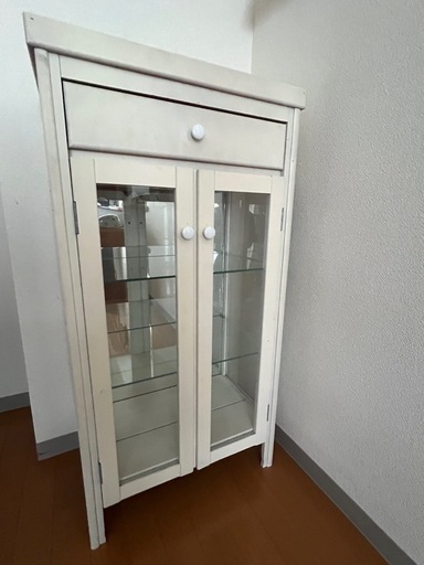 キュリオケース(飾り棚)ホワイト