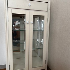 　キュリオケース(飾り棚)ホワイト　の画像