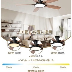 【未使用品】TALOYA シーリングファンライト 調光調色の画像