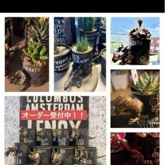 【直接引き取り限定】3Ｄダイナソー リメイク缶 5点set☆サボテン 多肉植物 リメイク鉢の画像