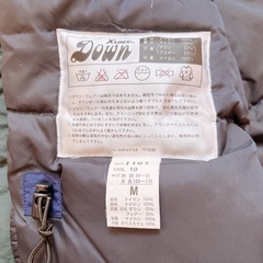 メンズ用　ダウンジャケット　Mサイズ　ネイビーの画像