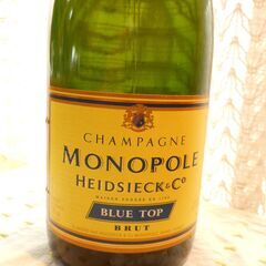 モダン　シャンパングラス　２個　プレゼントフランス シャンパーニュ エドシック・モノポール ブルートップ ブリュット 750mlの画像