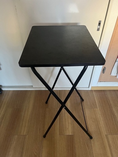 セット販売】折りたたみテーブル（黒）と高さ調節台（4個セット）をお