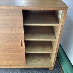 【リサイクルサービス八光】幅80cm　無印良品　オーク材キャビネットの画像