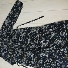 【美品】前開き　花がらワンピース　の画像