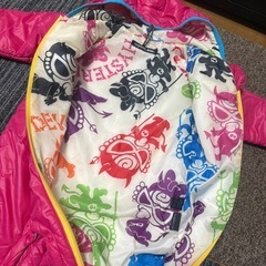 ヒスミニ　80cm リバーシブル　ジャンプスーツ　アウター　ベビー　デビル　中綿の画像