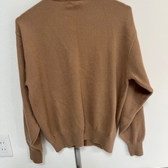 カシミア　キャメル　カーディガン　の画像