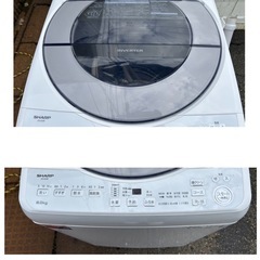 全自動電気洗濯機 SHARP 2021年製 8.0kg の画像