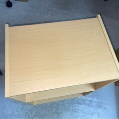 A)　2段　カラーボックス　便利　棚　収納　漫画　教科書　W420×D300×H590　ナチュラルカラー　中古　④の画像