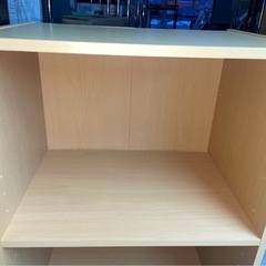 A)　2段　カラーボックス　便利　棚　収納　漫画　教科書　W420×D300×H590　ナチュラルカラー　中古　④の画像