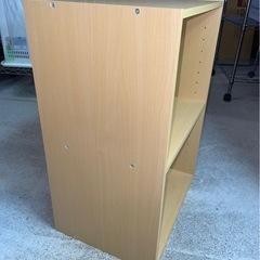 A)　2段　カラーボックス　便利　棚　収納　漫画　教科書　W420×D300×H590　ナチュラルカラー　中古　④の画像