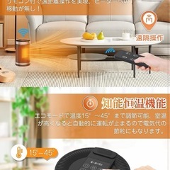 セラミックヒーター 小型 セラミックファンヒーター 電気ヒーター 大風量の画像