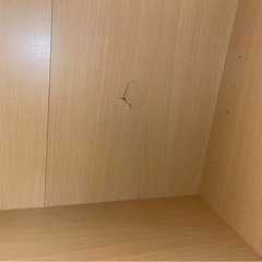 B)　2段　カラーボックス　便利　棚　収納　漫画　教科書　W420×D300×H590　ナチュラルカラー　背面あな破損有り　中古　④の画像