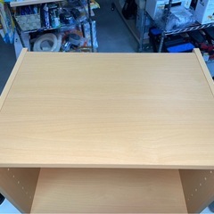 B)　2段　カラーボックス　便利　棚　収納　漫画　教科書　W420×D300×H590　ナチュラルカラー　背面あな破損有り　中古　④の画像