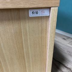 テーブル　棚　檜製の画像