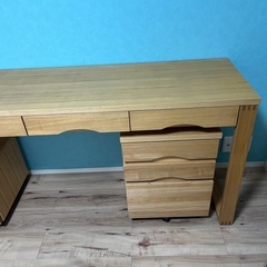 テーブル　棚　檜製の画像