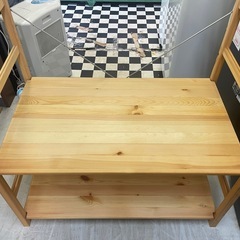 【リサイクルサービス八光】幅86cm　無印良品　パイン材ユニットシェルフ・ワードローブの画像