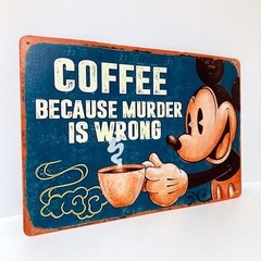 【新品】ミッキー　アルミ看板　ヴィンテージ　20×30cm 壁掛け　ウォールアート　ブリキの画像