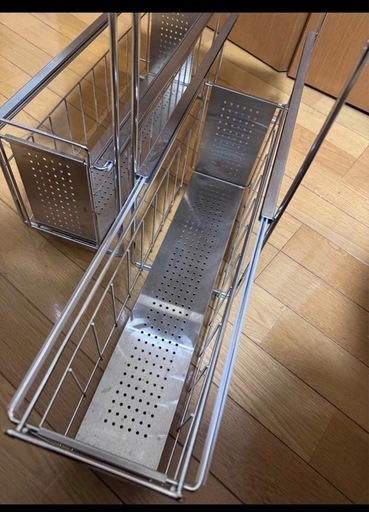 ヨシカワ　シンク下ステンレス製収納ラック