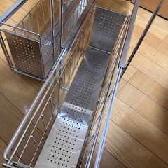 ヨシカワ　シンク下ステンレス製収納ラックの画像