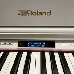 【Roland】 ローランド 電子ピアノ HP603 椅子付き 動作確認済み ホワイト 2018年製 楽器 鍵盤 88鍵 デジタルピアノ A0906の画像