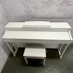 【Roland】 ローランド 電子ピアノ HP603 椅子付き 動作確認済み ホワイト 2018年製 楽器 鍵盤 88鍵 デジタルピアノ A0906の画像