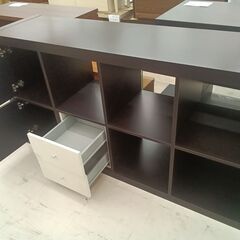リユースのサカイ栃木店★ジモティ割あり★ IKEA 収納棚 ブラック W150×D39×H39 クリーニング済み TC11787の画像