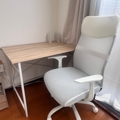 【使用歴1年未満】【椅子セット】LOWYA パソコンデスクの画像