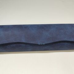 メガネケース男女兼用(青紫色レザー風天地寸法浅いメガネ用)￥950の画像