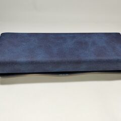 メガネケース男女兼用(青紫色レザー風天地寸法浅いメガネ用)￥950の画像