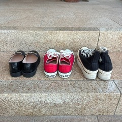 3足セット　コンバーススニーカー　ローファー　の画像