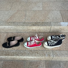 3足セット　コンバーススニーカー　ローファー　の画像