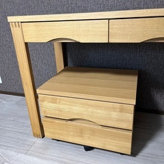 檜製　テーブル　棚の画像