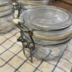 <3個セット>ガラス キャニスター/ジャー 125ccの画像