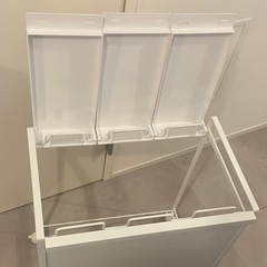 【山崎実業】【定価1万4千円】蓋付き 目隠し分別ダストワゴンの画像