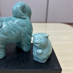 干支　戌　置物　青磁の画像