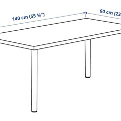 イケア デスク白 140×60(マット付き)の画像