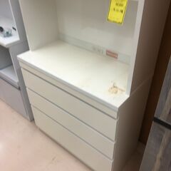 【ジャングルジャングル和歌山店】【Wa3428】レンジボード ホワイト リユースショップ リサイクルショップ 中古家具 中古家電 中古自転車 古着 冷蔵庫の画像