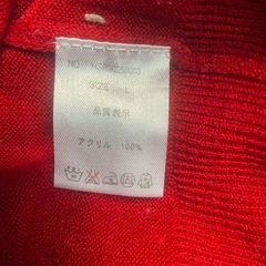 赤のニットの画像